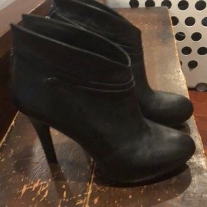 Black high heel boots